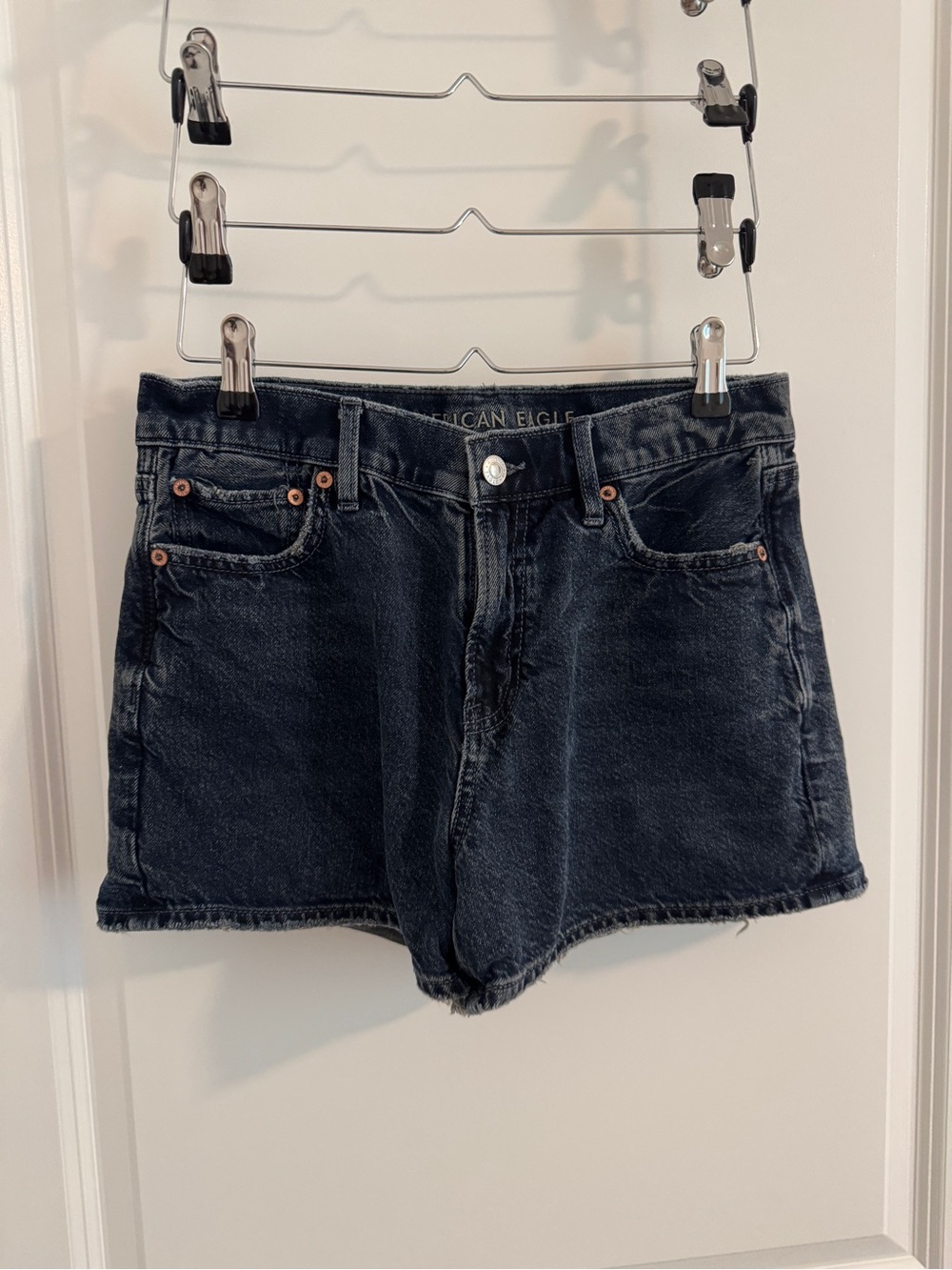 American Eagle Outfitters High-Rise Dark Denim Shorts